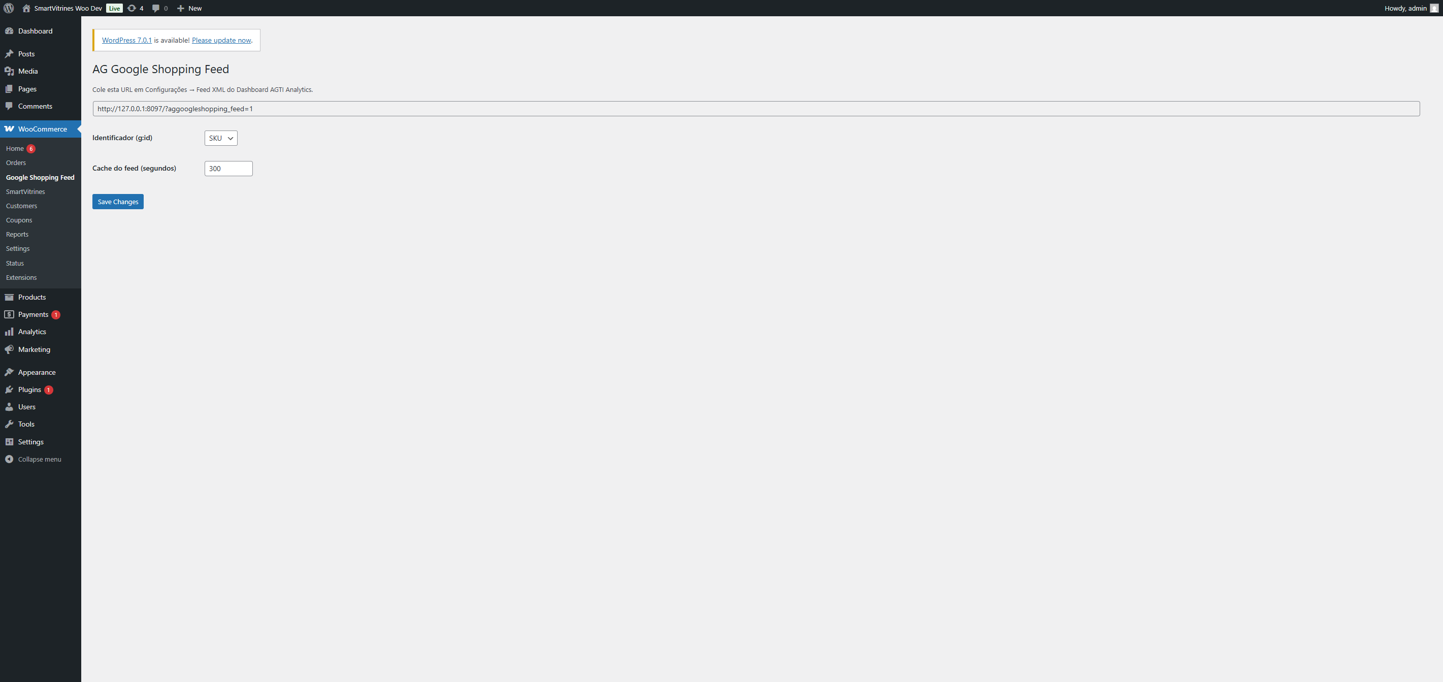 URL do feed